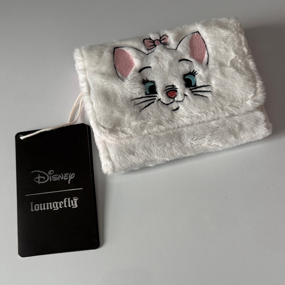 Loungefly Furry Disney Marie White Cat Kids Wallet
